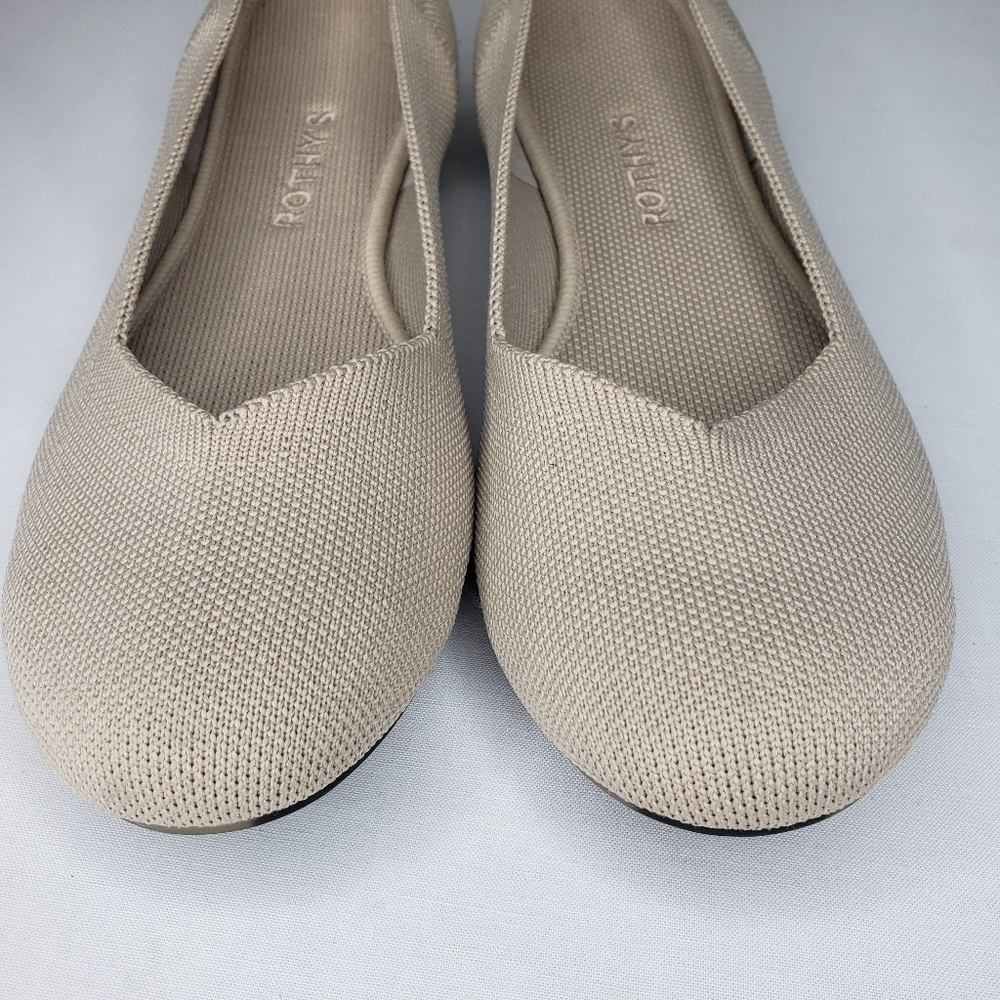 Rothy’s Retired Ecru Round Toe Flats Ballet Shoes Womens Size 10 US - Picture 3 of 15